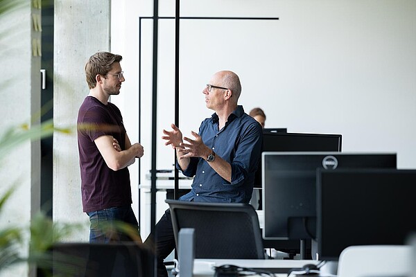 Iteratec Mitarbeiter beim Einzelcoaching