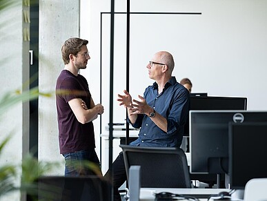 Iteratec Mitarbeiter beim Einzelcoaching