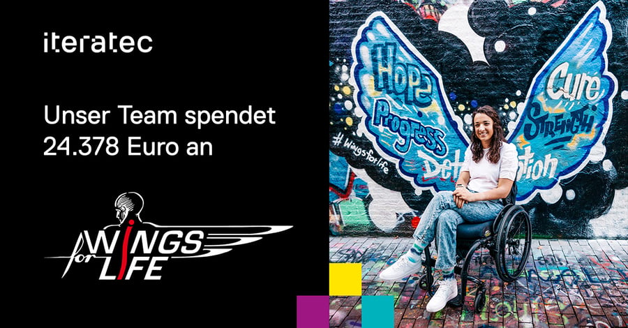 Unser Team spendet 24.378 Euro für Wings for Life e. V. 