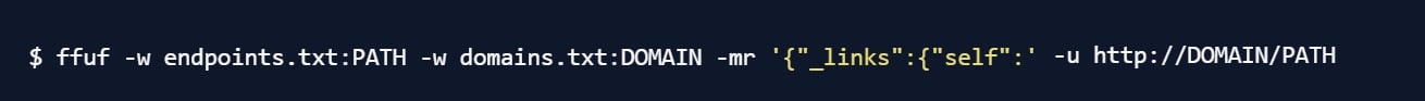 filtering functionality of ffuf